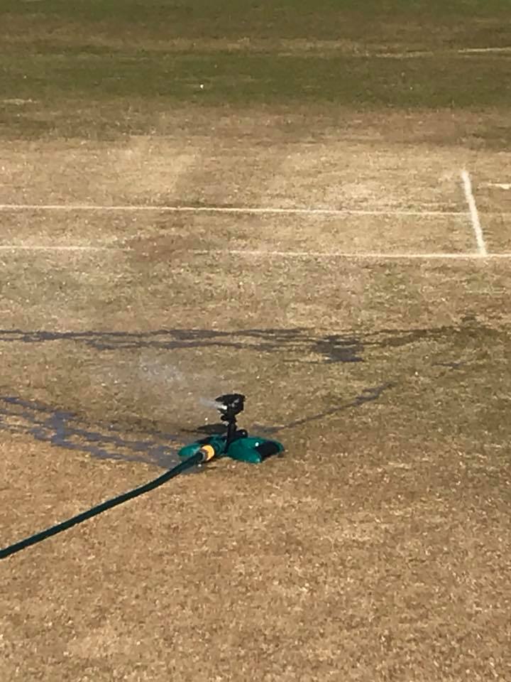 watering under 9s and under 11s wickets