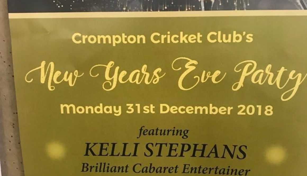 crompton cricket club new years eve party 2018