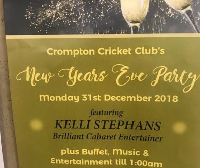 crompton cricket club new years eve party 2018